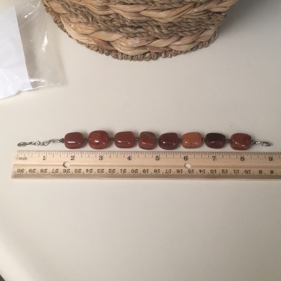 BARSE  real agate bracelet with .925 silver clasp - Picture 7 of 8